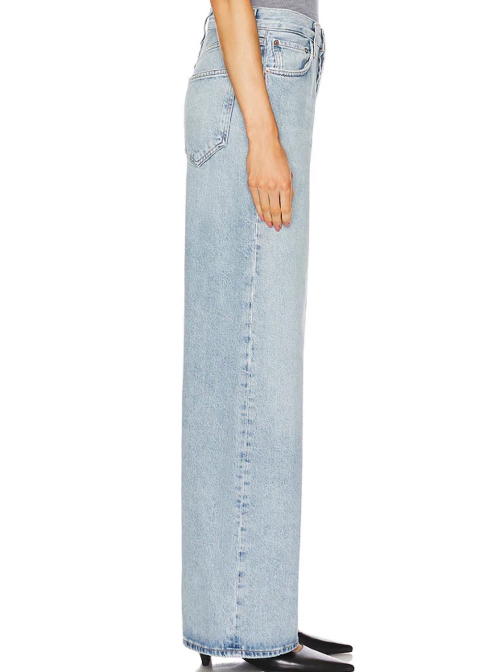 Nwt Agolde Dame High Rise Wide Leg Denim - Conflict, Size 24 — image 2 of 6